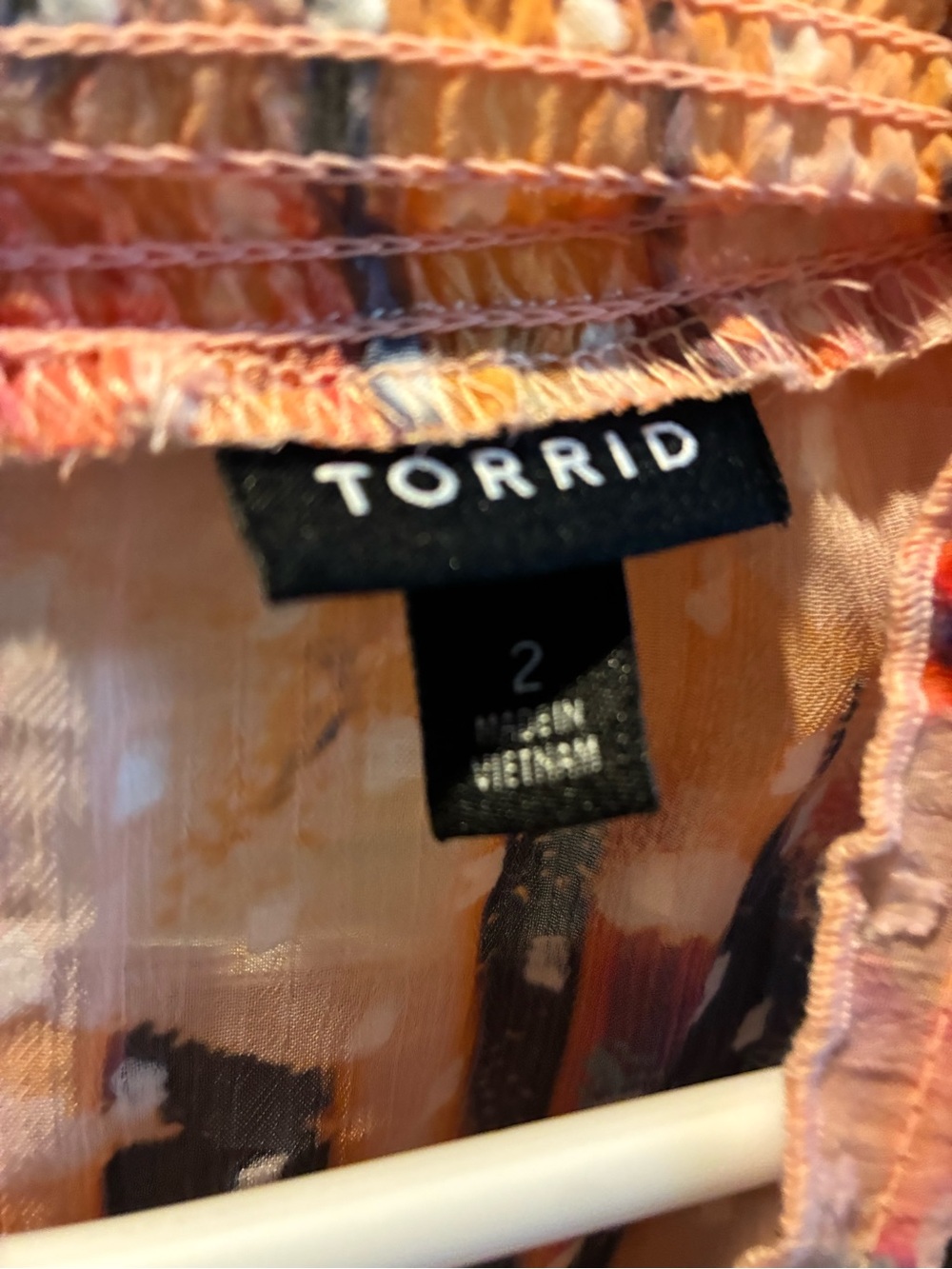 torrid Multicolor Abstract Sleeveless Midi Dress in Orange, Pink, Blue and Black - Picture 3 of 12